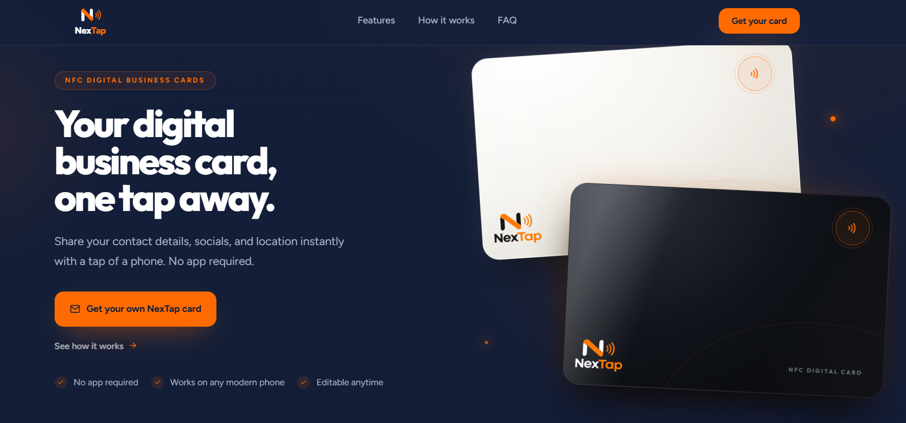 Nextap — NFC Digital Business Card Platform